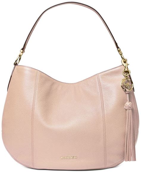 michael michael kors brooke large zip leather hobo|Brooke Large Leather and Leopard Calf Hair Shoulder Bag.